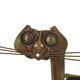 Brutalist sculpture of a cat in copper and brass by JARC, 1950s.