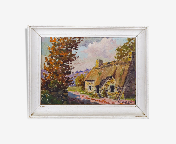Peinture à l’huile antique Français