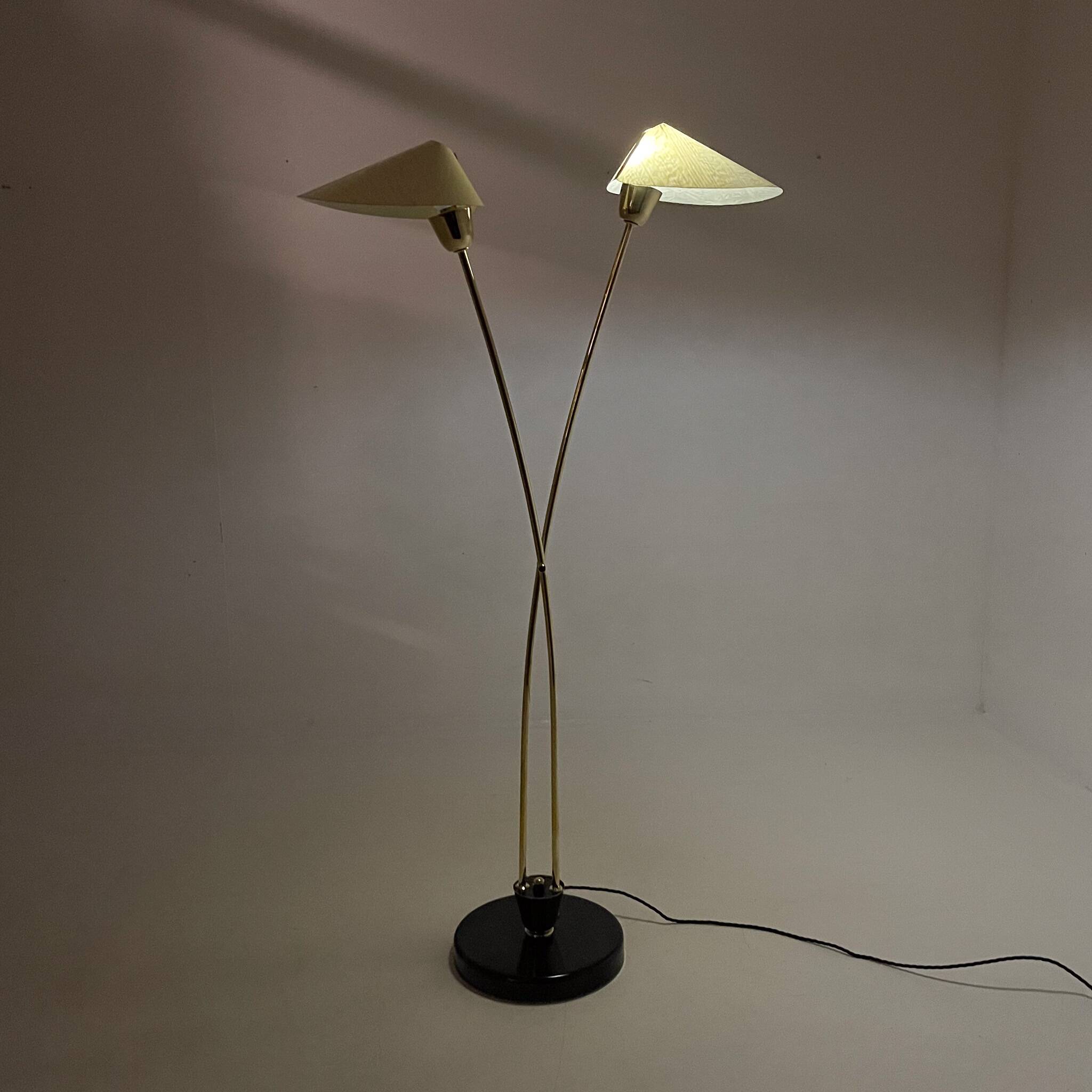 Mid-century Brass Floor Lamp by Napako, 1960s