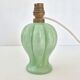 Vintage 1950s opaline glass table lamp in iridescent green 50s 1950s