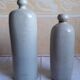 Lot 2 old hot water bottles in enamelled sandstone