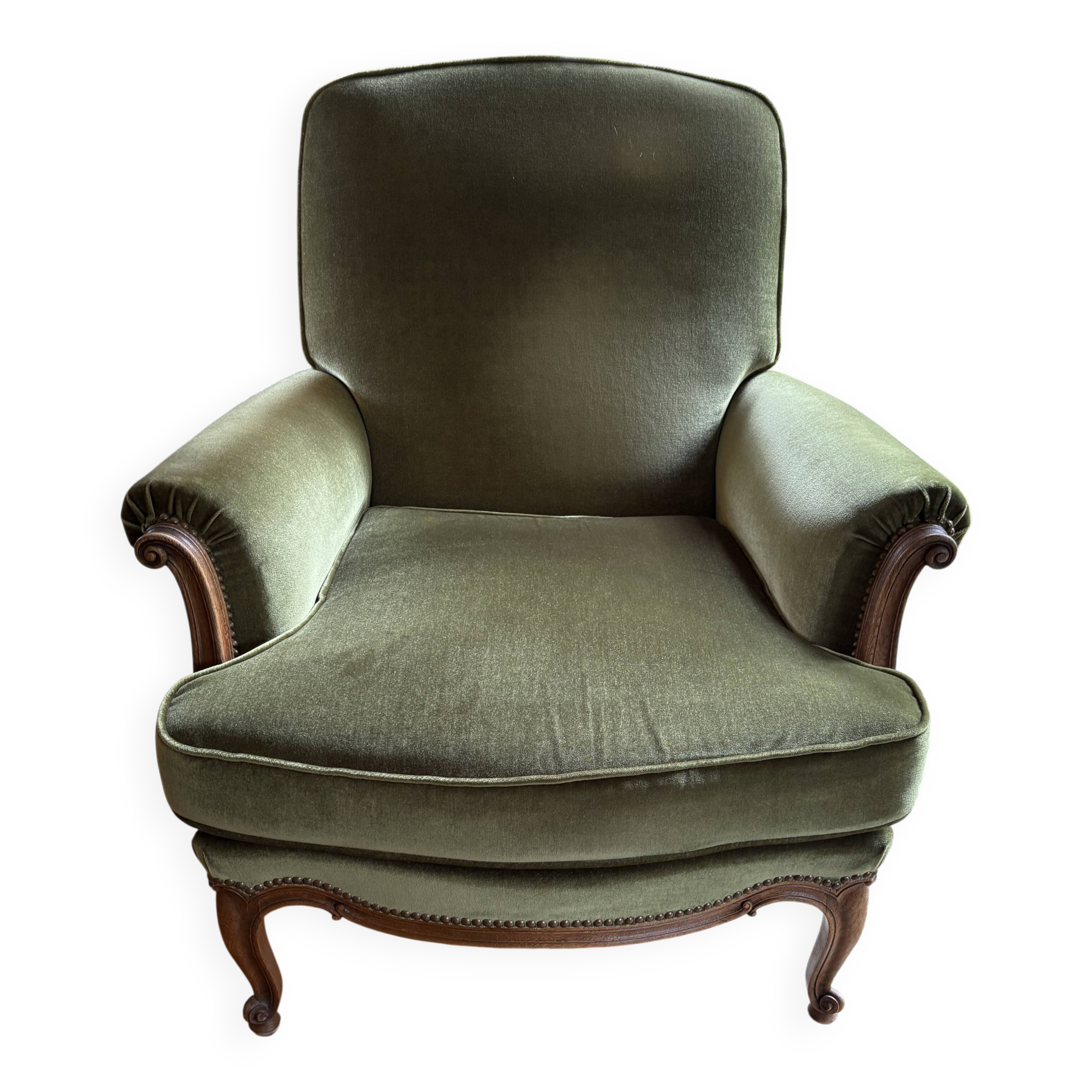 Velvet armchair