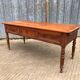 Antique Louis Philippe table in solid cherry and oak with 3 drawers