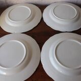 Lot de 10 assiettes anglaises à décor romantique bleu