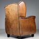 Set of 2 sheepskin club armchairs