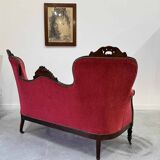 Antique Louis-Philippe velvet sofa