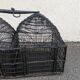 Double bird cage black iron old country decoration ethnic domes