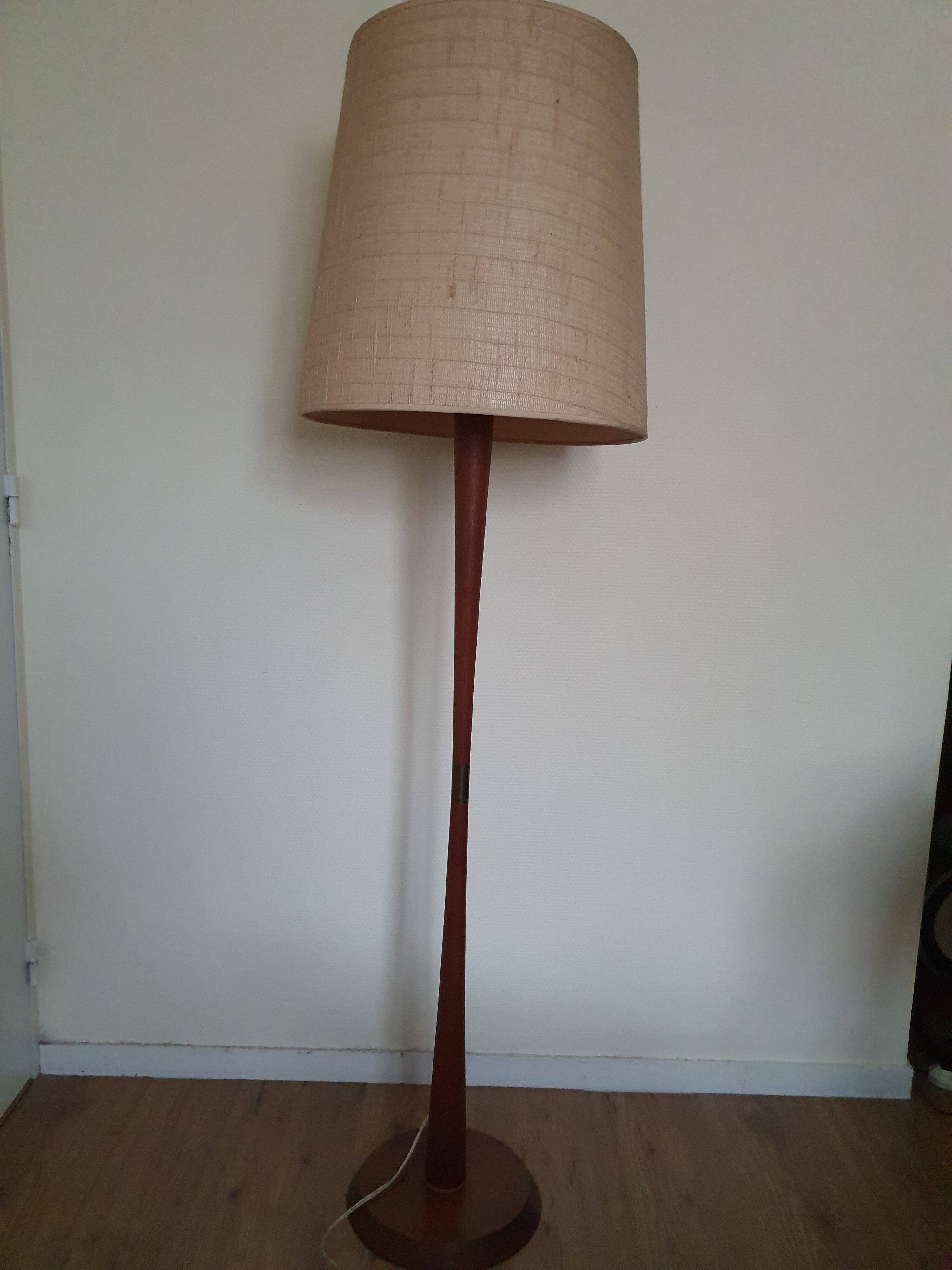 Scandinavian Diabolo teak floor lamp