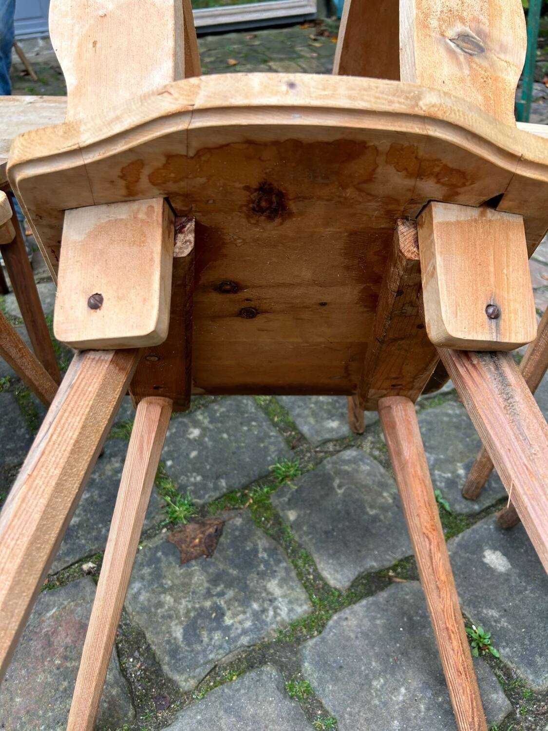Set of 6 mountain chairs in fir folk art