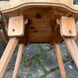 Set of 6 mountain chairs in fir folk art