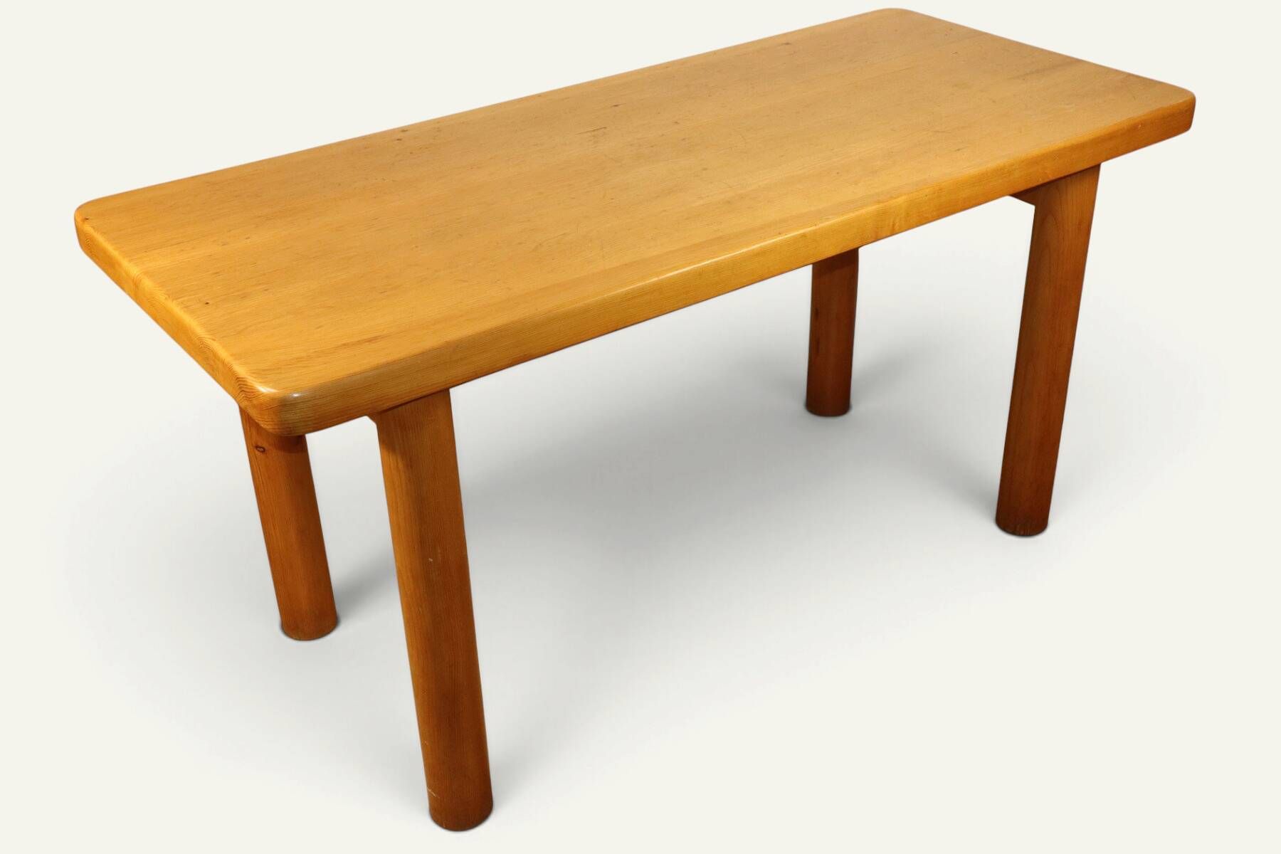 Table René Martin en pin massif moderniste, 1960