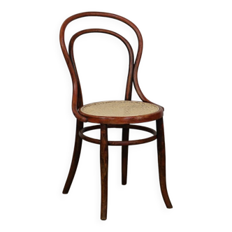 Original antique Thonet chair no. 14 produced by Fischel with a new matte seat