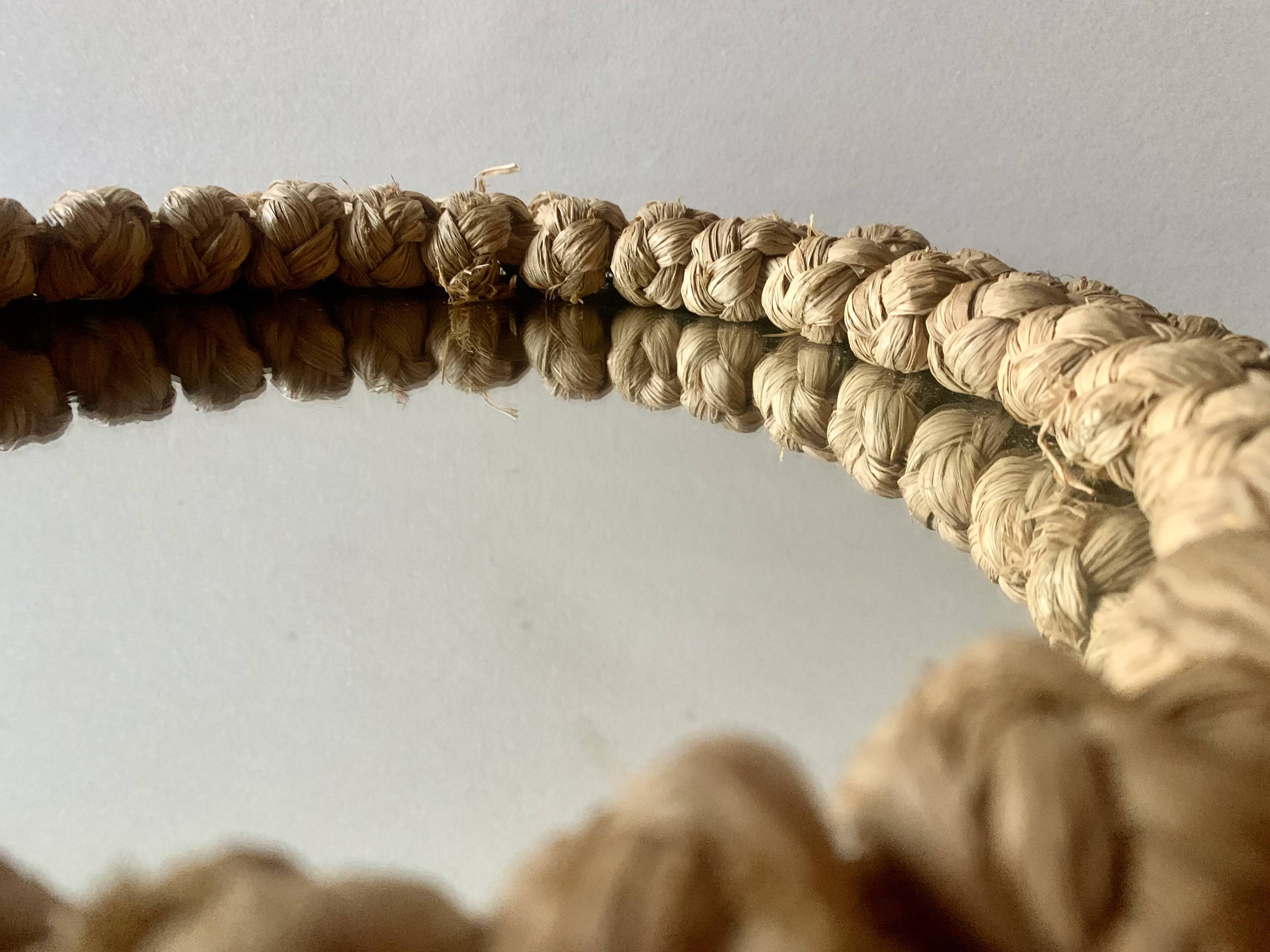 Round rope mirror from the 70s