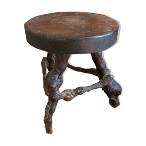 tabouret brutaliste vintage
