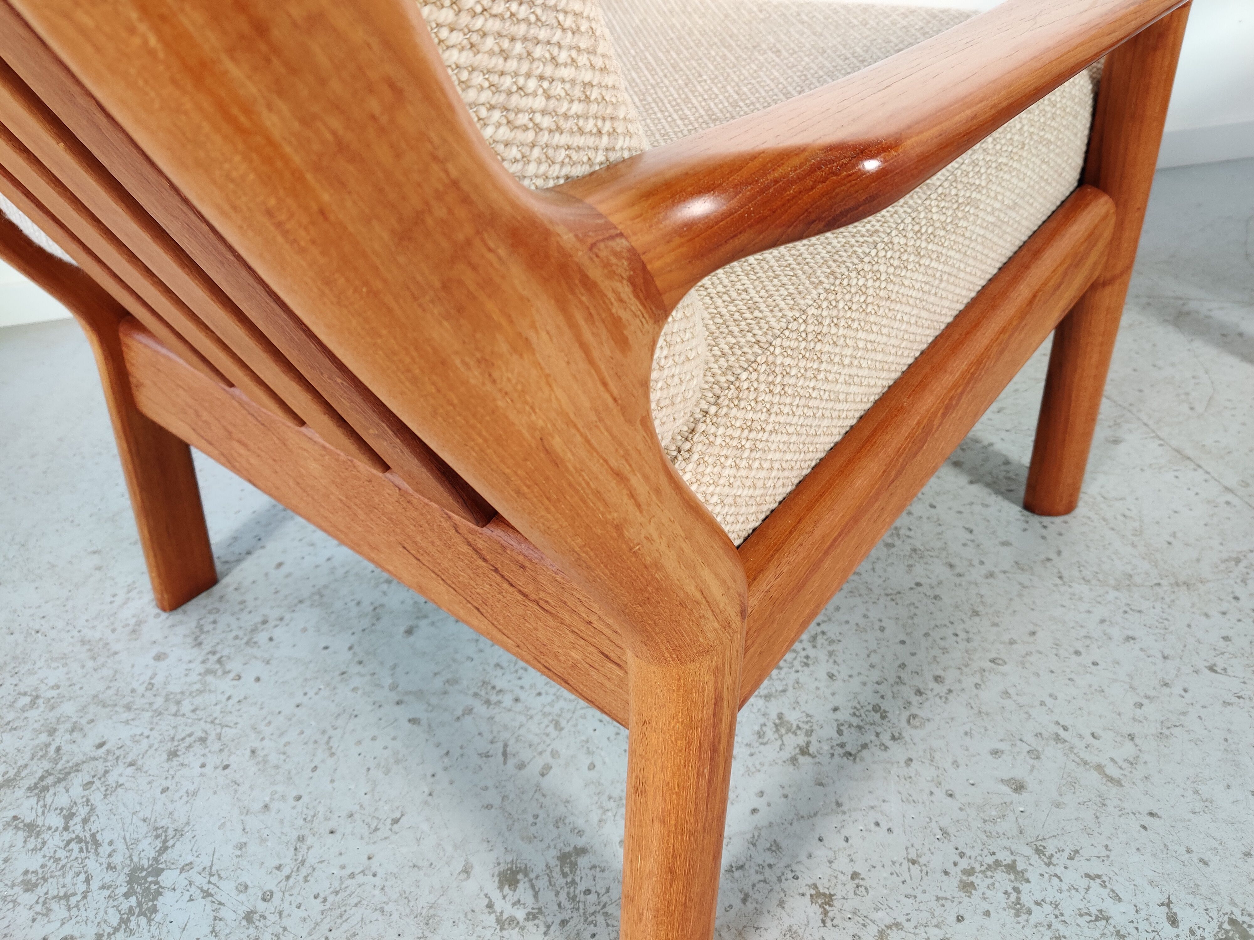 Juul Kristensen teak armchair pair for Glostrup, Denmark 60s