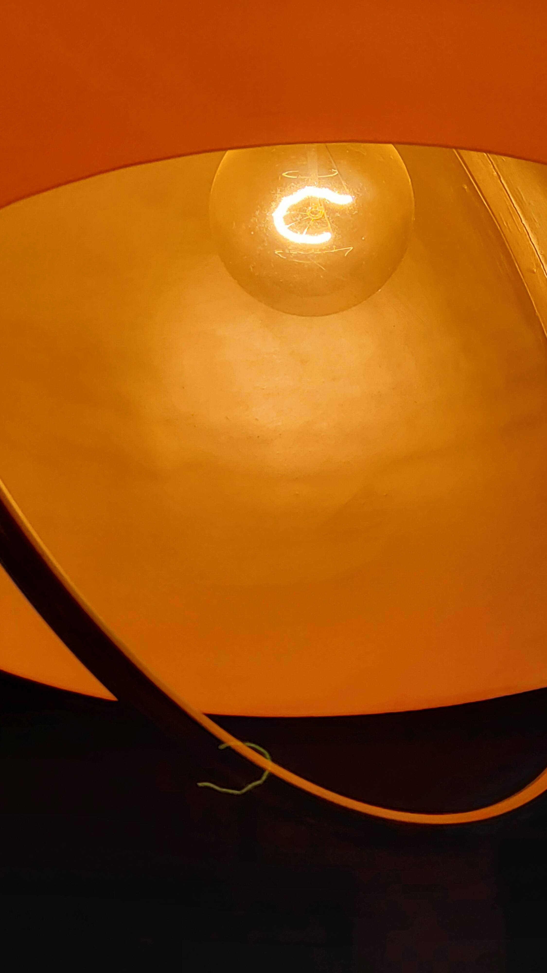Arco telescopic design floor lamp from the 70s, marble base, chrome rod, plastic lampshade