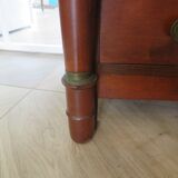 4-drawer chest of drawers - empire style - with detached columns - mahogany-bronze stain