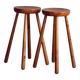 Pair of beech counter stools, 1960