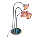 Hollywood Regency flower lamp in chrome steel and glass from the 1970s.
