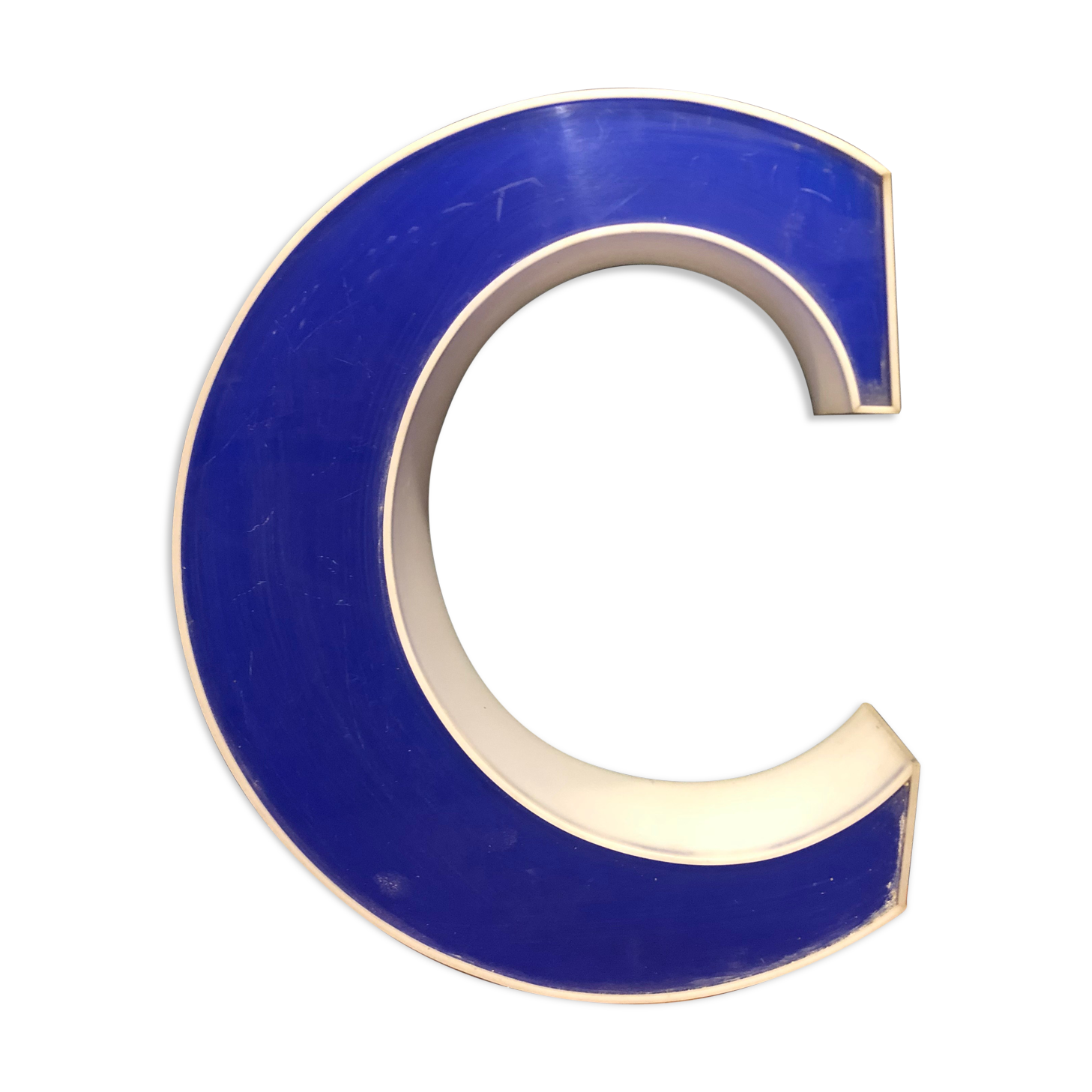 Letter C Vintage panel in Plexiglas