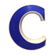 Letter C Vintage panel in Plexiglas