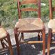 6 antique and mismatched mulched chairs