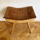 1970's Mid-Century Modern Beechwood Stool with New Upholstery