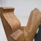 1970s, Scandinavian 2-seater sofa, furniture wool, solid oak wood.