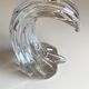 Moulded glass lamp, fabric cable 2 m