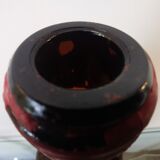 Vintage xxl bottle (46cm)in amber blown glass