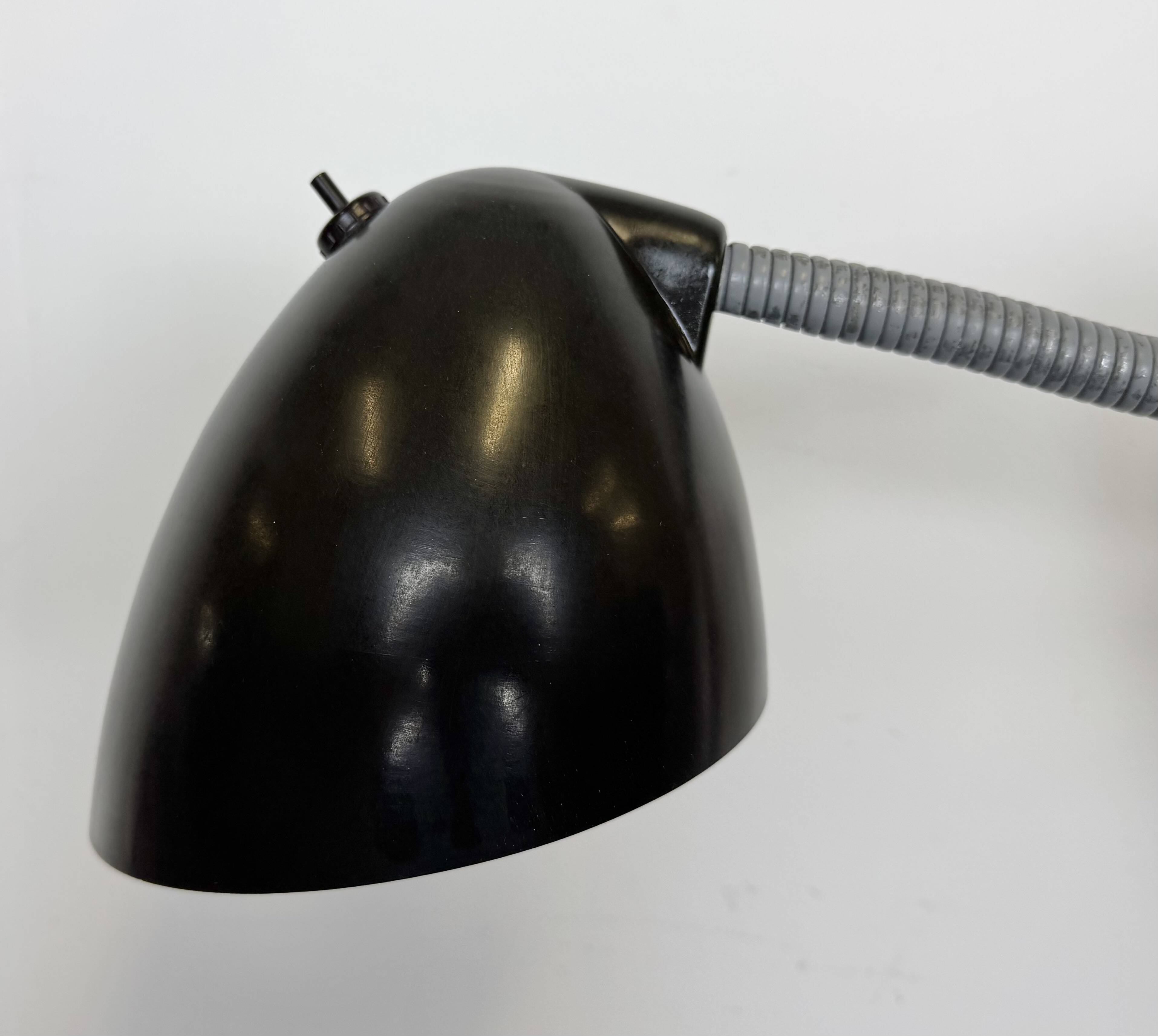 Grey Industrial Scissor Wall Lamp from Elektroinstala, 1960s