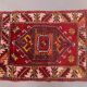 Vintage western turkish rug oriental 100x74 cm, red