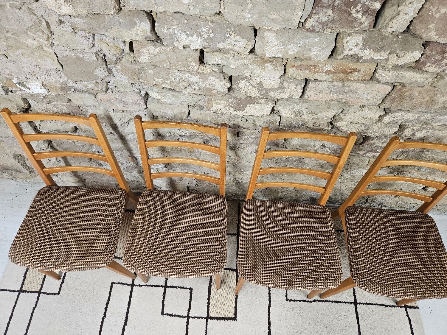 Set of 4 vintage Scandinavian style chairs
