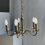 Lustre classique doré à 5 bras de lumière D:40cm
