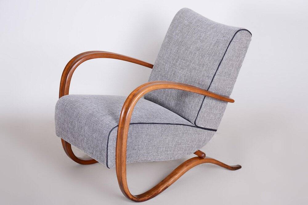 Fauteuil Lounge H-269 Art Déco tchèque par J. Halabala pour Up Závody, années 1930