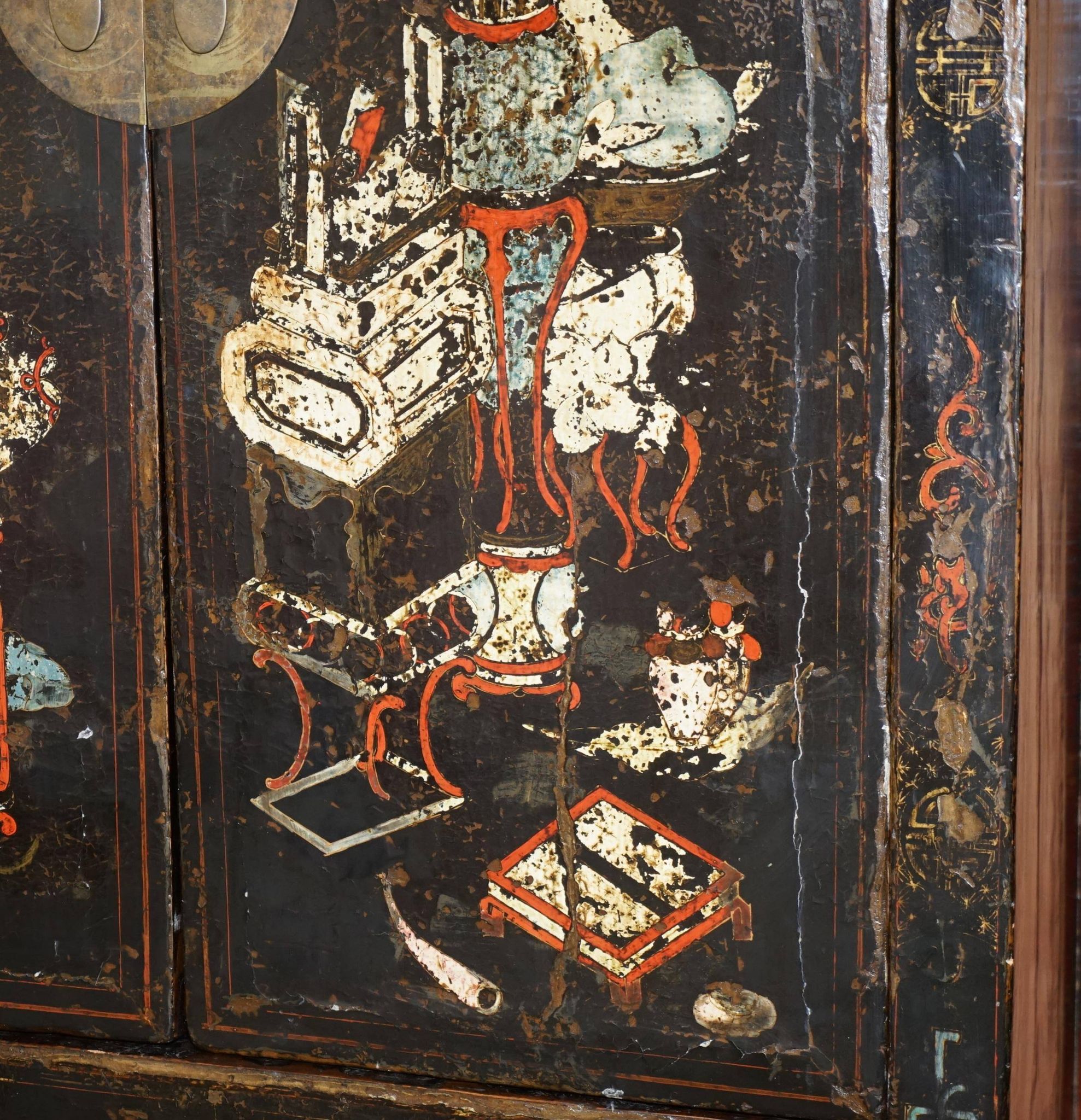 Antique Chinese wedding buffet hand-painted circa 1800