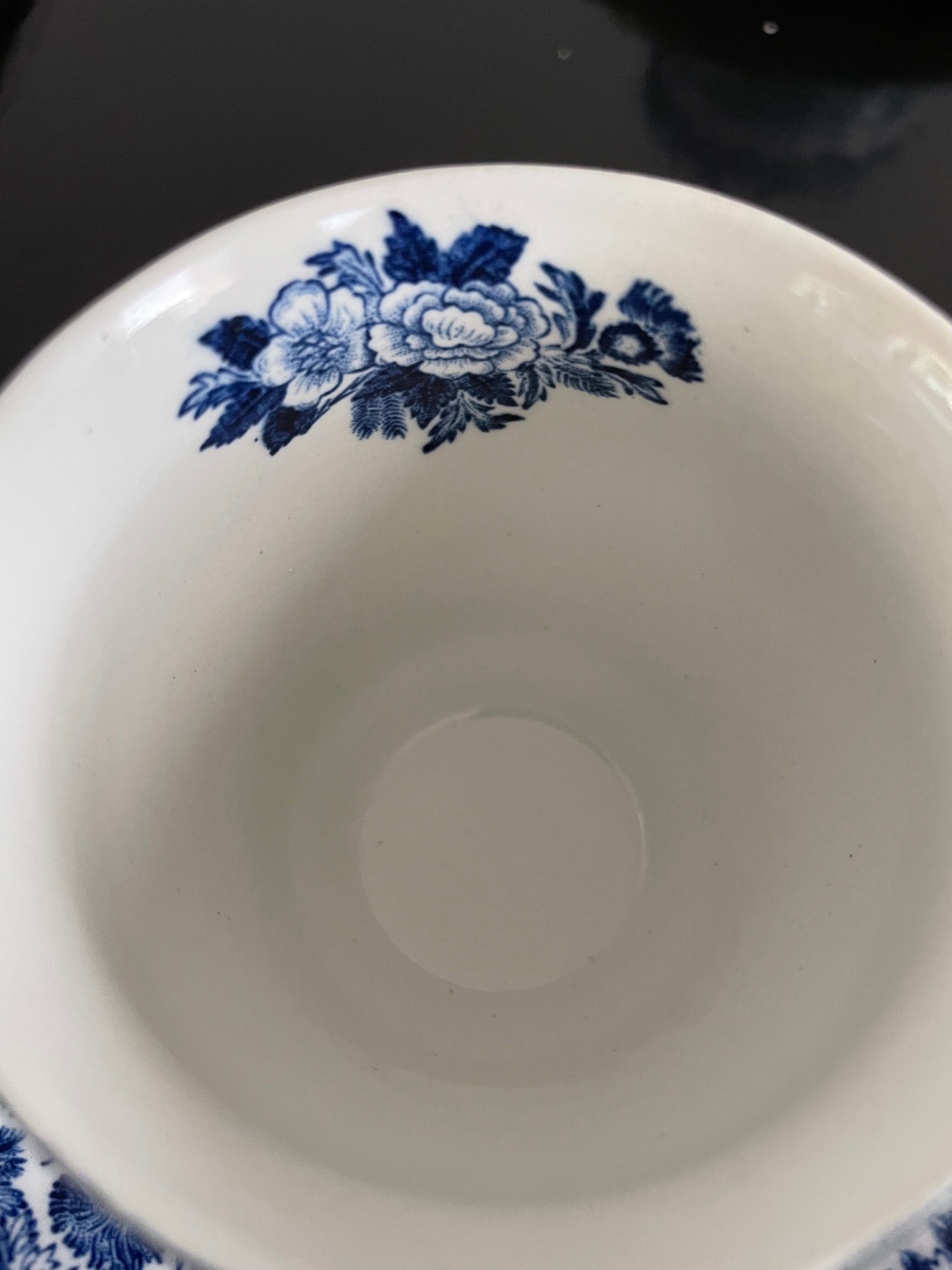 4 cups and under cups in English porcelain