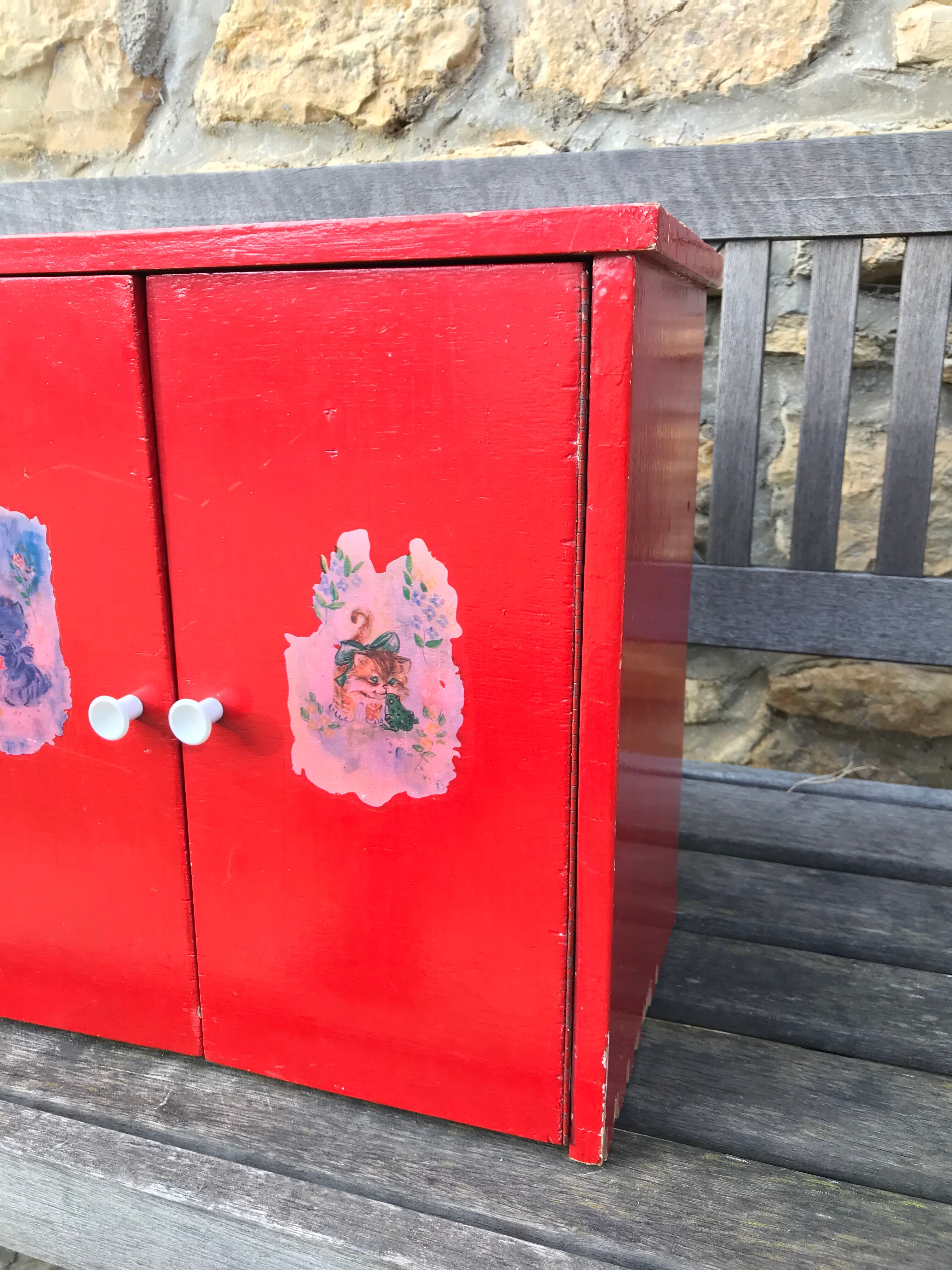 Doll clothes cabinet- Vintage toy