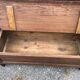 Rustic chest bench in old patina fir.