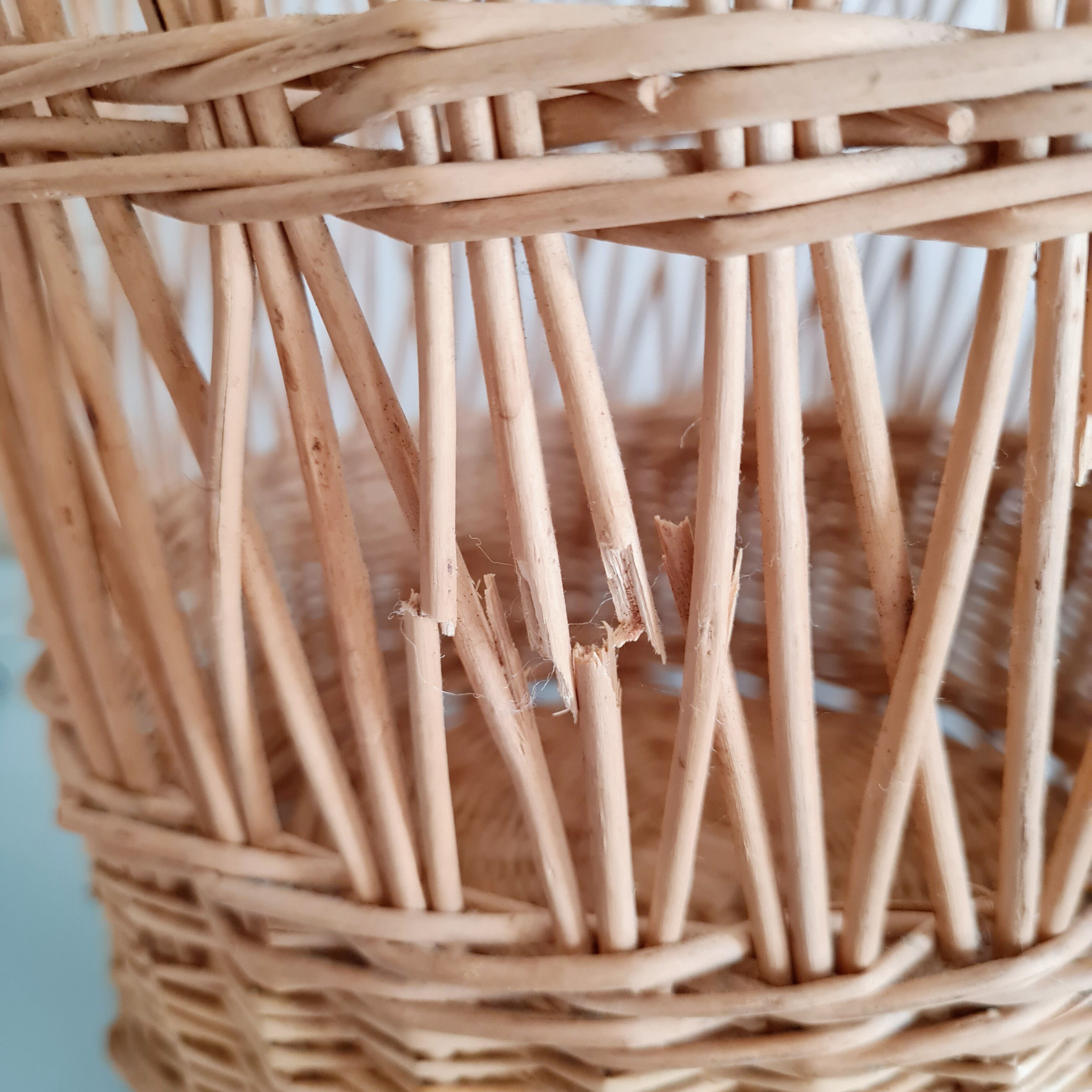 Old rattan basket or basket