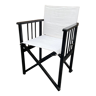 Foldable Steward's chair in wood painted black