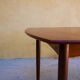 Scandinavian dining table extendable teak by Henry Walter Klein