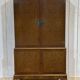 1950s English buffet bar in walnut and walnut burl.