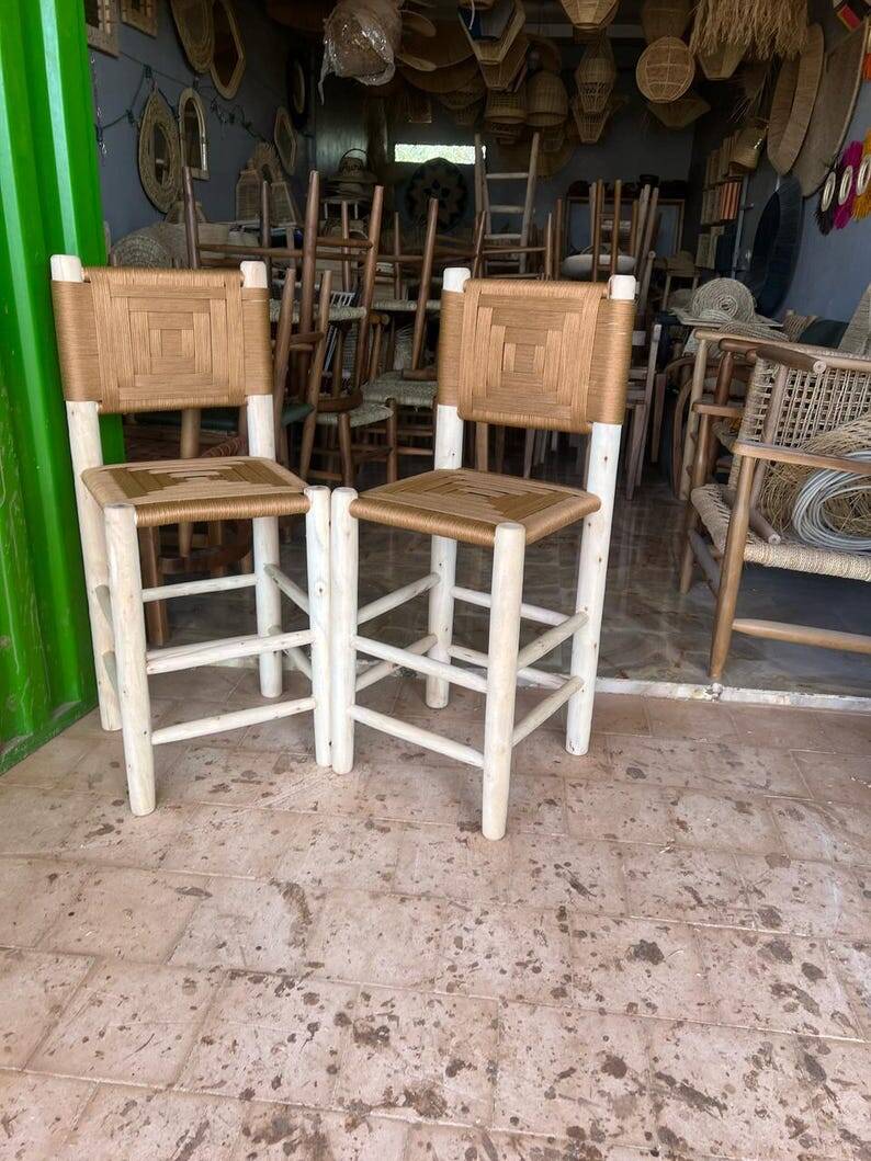 2 handmade craft stools 100cmx30cmx30cm