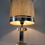 Lampes en lucite et métal chromé 70's
