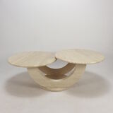 Mid-Century Italian Travertine Coffee Table, 1980s