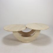 Mid-Century Italian Travertine Coffee Table, 1980s