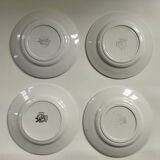 9 dessert plates Hamage & Moulin des Loups, Etoile bleu model
