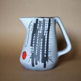 Pichet Vallauris François Caleca, pichet céramique signé, carafe céramique, moderniste, 50's