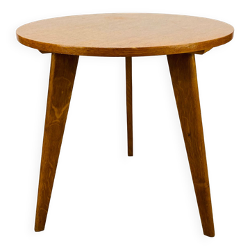 Table d'appoint tripode pied compas vintage en bois années 50